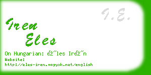 iren eles business card